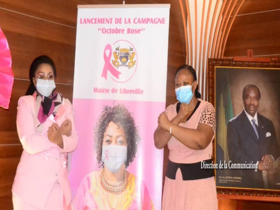 Cérémonie de lancement de la campagne Octobre Rose - HDV au sein de la Mairie de Libreville ce 15 Octobre 2020.