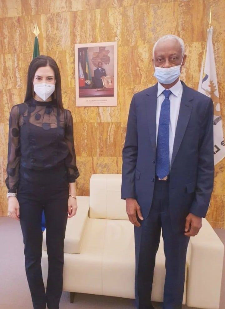 Le Maire de Libreville, Eugène M'BA a reçu en audience, ce 18 janvier 2021,  l'Ambassadeur du Liban, son Excellence Aline YOUNES. 